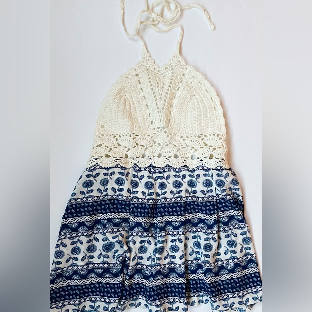 NWOT • L’atiste Crocheted Halter Romper Boho  M